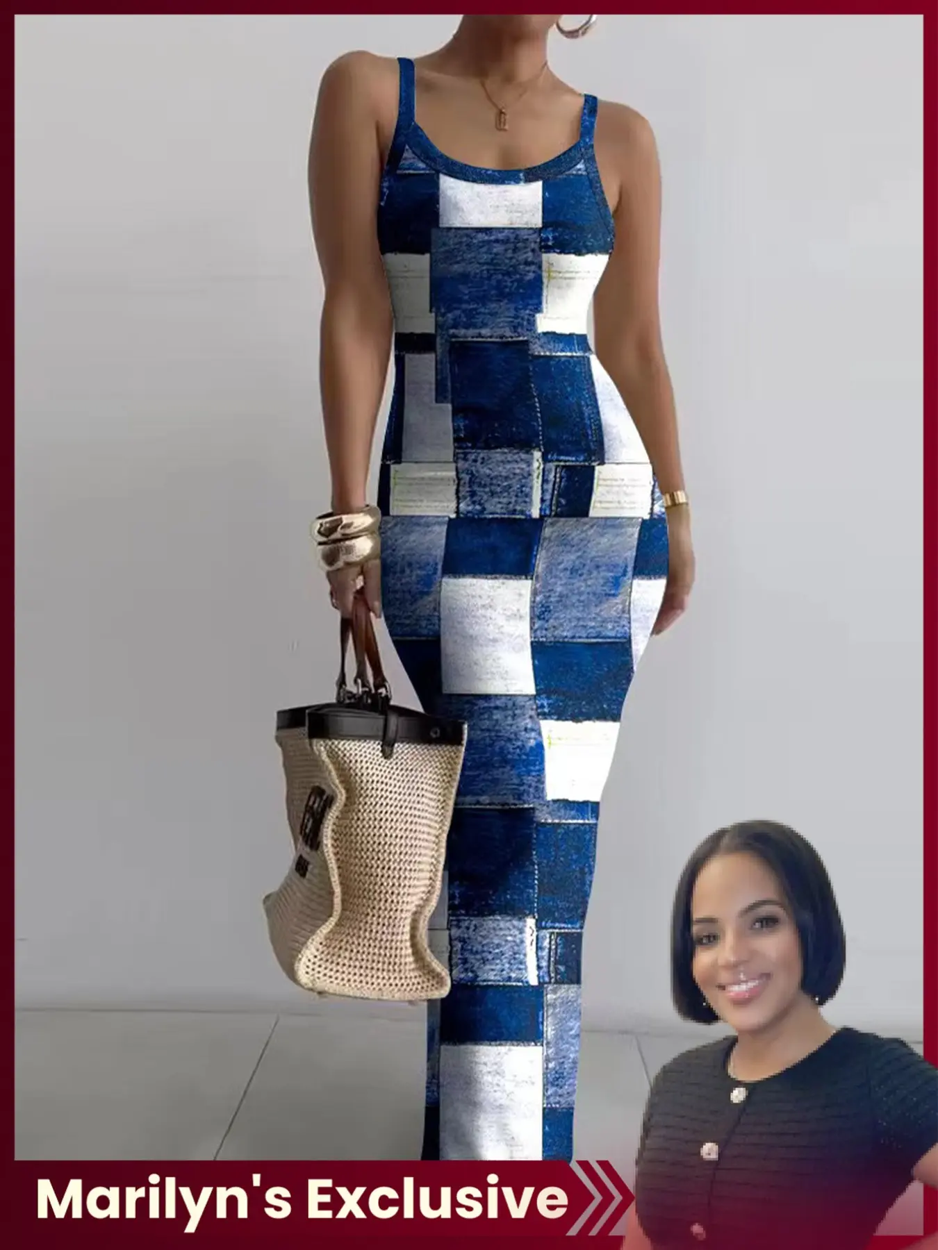 Marilyn's Exclusive Backless Print Dress, Elegant Party Dresses, Women's Summer Casual Wear, Stylish Daily Options, Dresses For Party