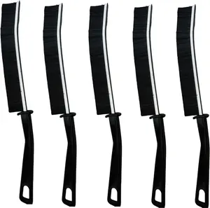 5pcs Gap Cleaning Brushes, Slim Flat Curved Brush for Narrow Gaps,Deep Crevices and Small Spaces, Durable High Elastic Material, Easy to Clean, No Residue, Kitchen & Bathroom Cleaning Tool