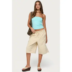 Azul Oversized Cargo Bermuda Shorts