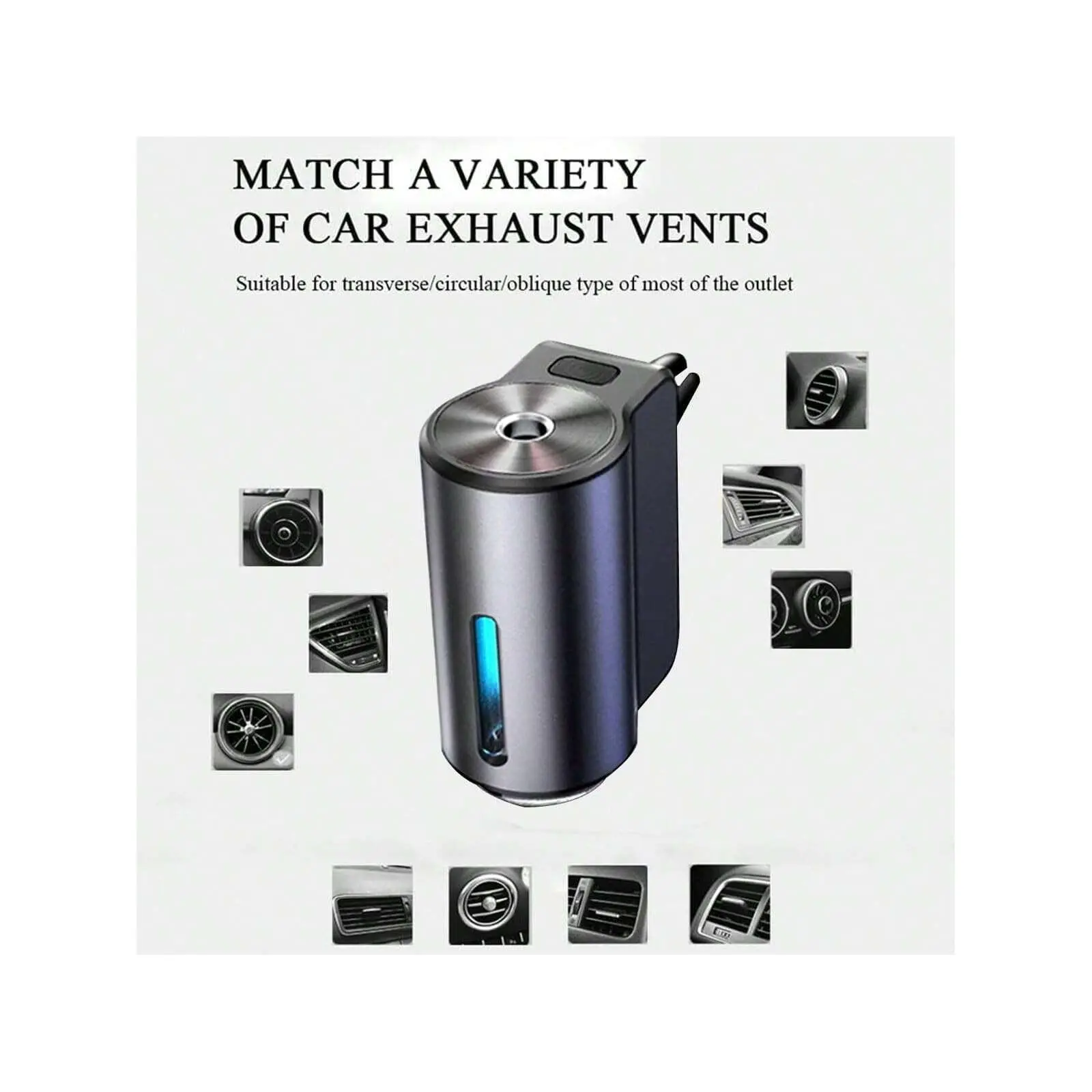 LLshop Smart Car Air Freshener, Intelligent Car Aroma Diffuser, Ultrasonic Atomizer, Car Essential Oil Diffuser, Aromatherapy For Car