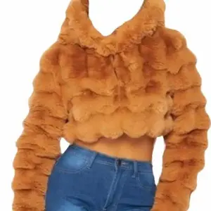 Faux fur Cropped Hooded Jacket Soft Womenswear