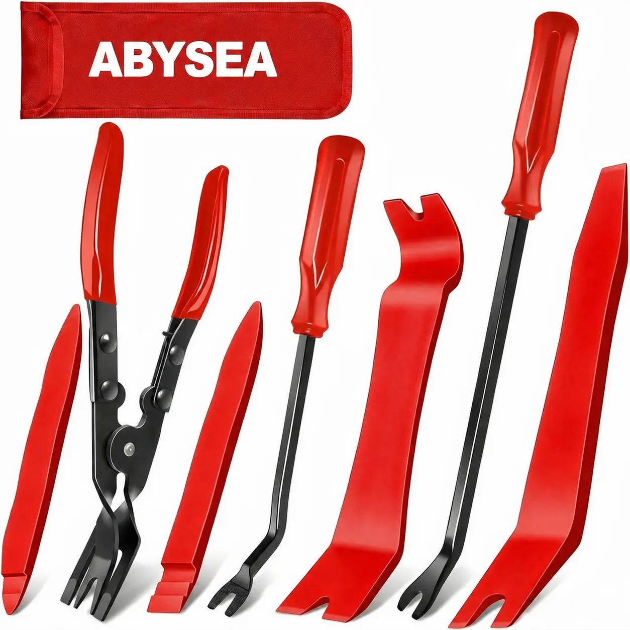 7Pcs Clip Pliers Set & Fastener Remover - Auto Upholstery Combo Repair Kit with Storage Bag for Car Car Panel Dashboard