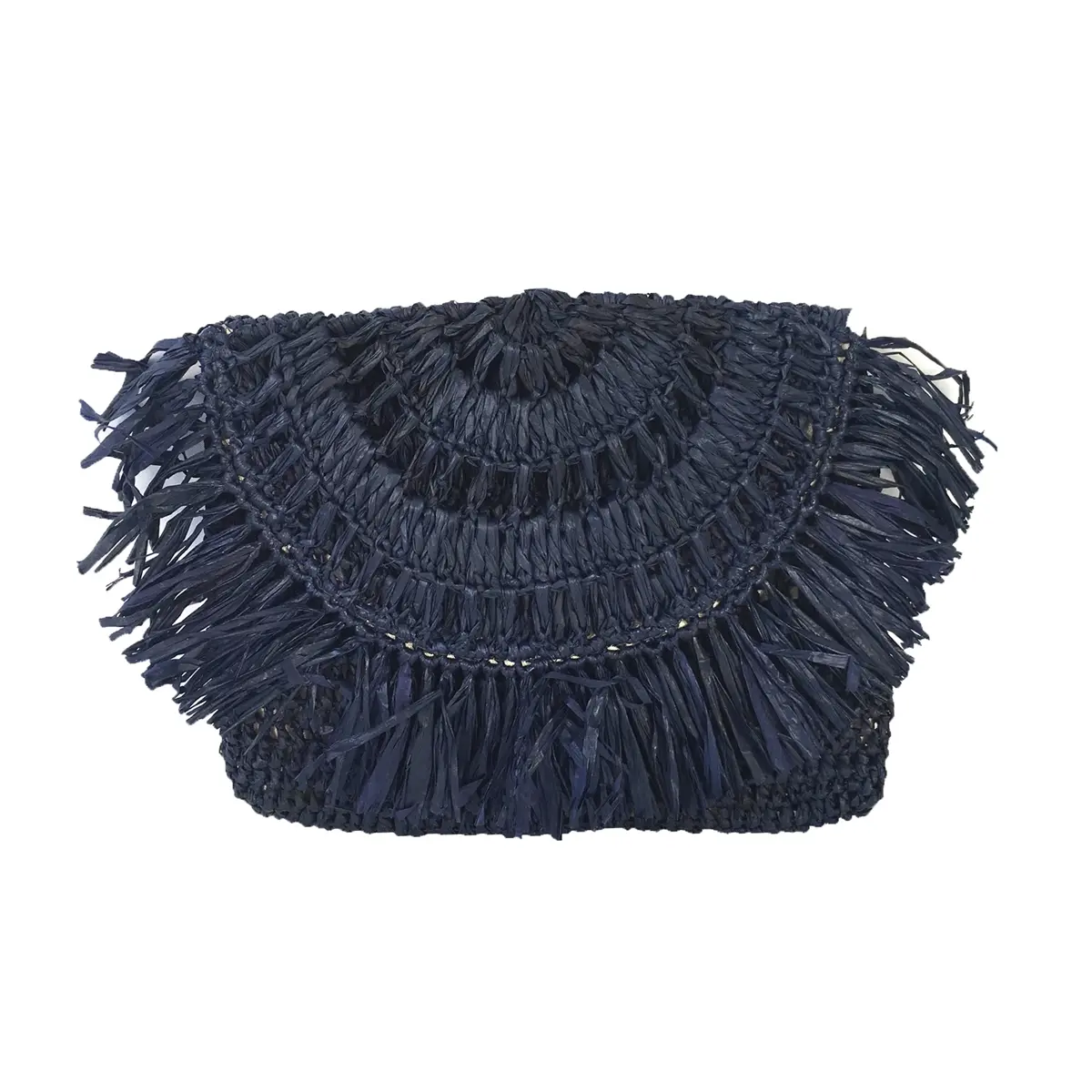 Mar Y Sol Mia Women's Boho Raffia Straw Clutch, Casual Crochet Purse with Tassel Fringe for Evening or Day, Wristlet, Compact, Envelope Clutch, Tassels, Storage, Lightweight, Straw/Bamboo