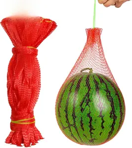 Melon Hammock Watermelon Nets, 18inch 50pcs Heavy Duty Watermelon Net for Garden Melon Net for Trellis Vertical Garden Growing, Honeydew Melon Nets with Drawstring(16-22lbs)