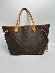 Pre-owned Louis Vuitton Canvas Tote Bags Monogram Neverfull MM Tote Bag Shoulder Handbag JA819LV