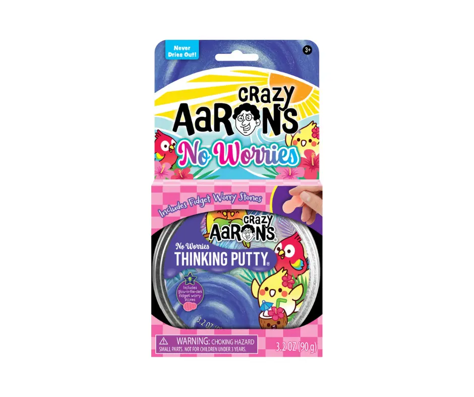 No Worries Thinking Putty Incudes GID Fidget Worry Stones