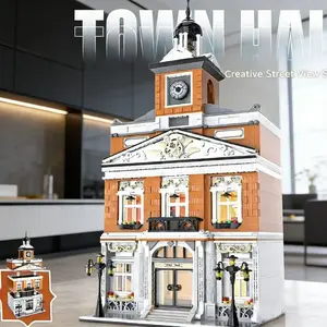 Mini Bricks Hall House Buildings Set, City Store Architecture, Modular Building Block, Assembly Model Kit, DIY Toys Gift, Collector Set, 1780pcs