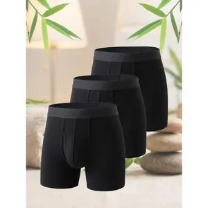 The Bamboo Long-Leg Boxer Brief - 3 Pack | Anti-Chafe, Breathable Stretch Underwear with Fly