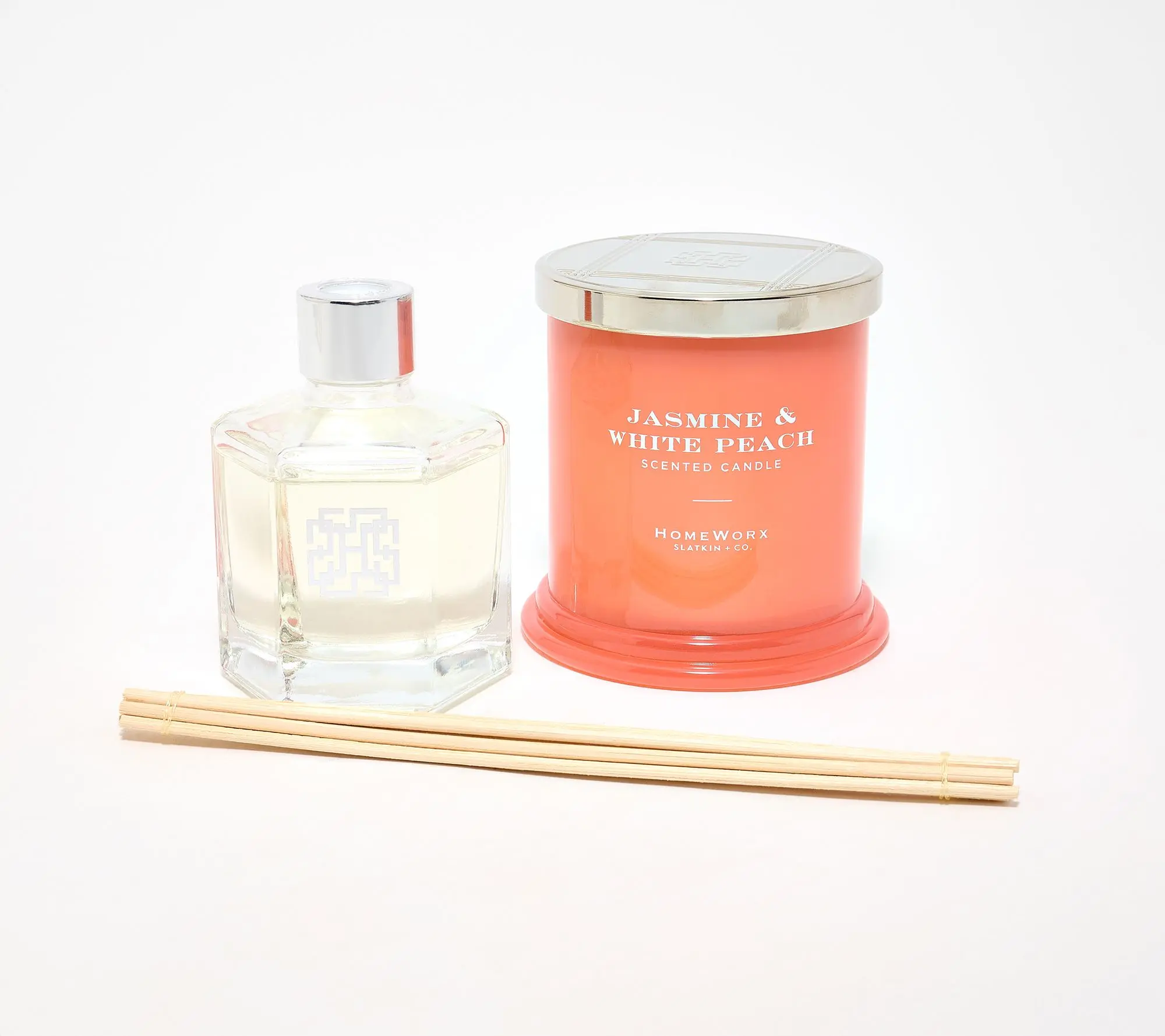 HomeWorx by Slatkin + Co. Core Classics 8oz Candle & Reed Set