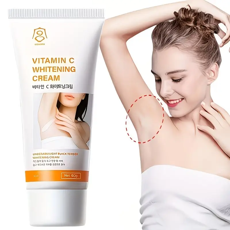 Underarm Whitening Cream, Body Brightening Cream, Brightening Moisturizing, contains Vitamin C, moisturizes and hydrates, nourishes the skin, low-sensitivity formula designed for underarms, buttocks, and inner thighs, body whitening and brightening cream