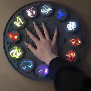 TikTok Same Style Jackie Chan Adventures Horse Symbol Keychain - 12 Chinese Zodiac Luminous Toys Collectible Box - Glowing Badge Part for Fans - Light