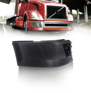 TORQUE Right Corner Bumper (with Fog Light Hole) Replacement for 2004-2015 Volvo VNL Semi Trucks Passenger Right Side RHD(TR011-R)