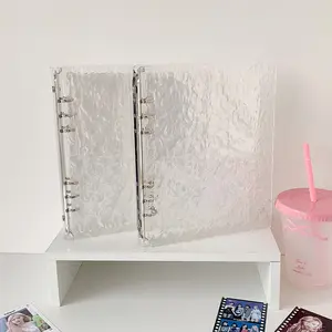 Simple Wave Pattern Loose-Leaf Photo Album, Acrylic Four-Slot A5 Storage Binder, Star Collection Three-Inch Small Card Holder, Photocard Album