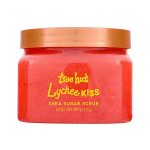 Tree Hut Lychee Kiss Shea Sugar Scrub, Exfoliating, Hydrating & Moisturizing Body Scrub with Shea Butter & Nourishing Essential Oils, Smooth & Soften Skin, 18 oz