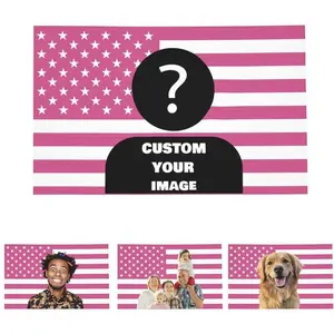 Custom Pink America Flag 30x40 inch Personalized Flags Design Your Image Funny Tapestry Poster For Decorate Clubs Concerts Bars University Dormitories Living Rooms Bedrooms Decoration Print Wall Photo 40X30