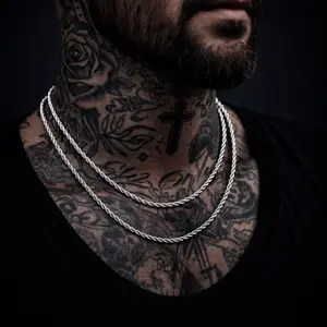 Stainless Steel Rope Necklace Set