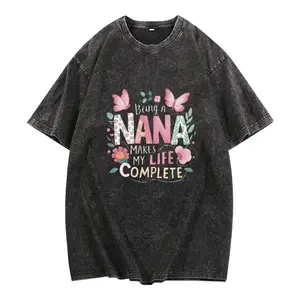 Express Your Gratitude with a Heartfelt Grandmother T-shirt Highlighting the Joy of Being a Nana with Elegant Floral and Butterfly Print Accents