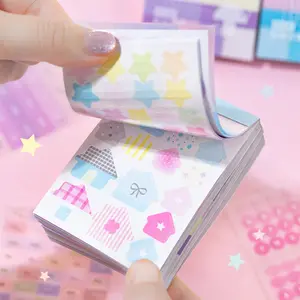 48 Sheets/pack Practical Sticker Book Multi-Functional Hand Account Material Efficient Collage Decoration Creative Daily Stationery