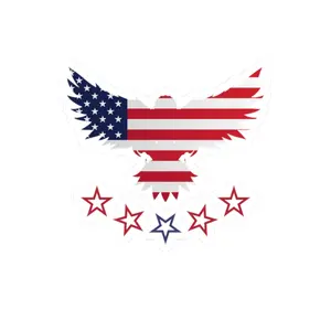 Patriotic Eagle Freedom Stickers | Perfect for Independence Day, Laptop Decor, Gift for Veterans, USA Pride, Summer Celebrations, July 4th