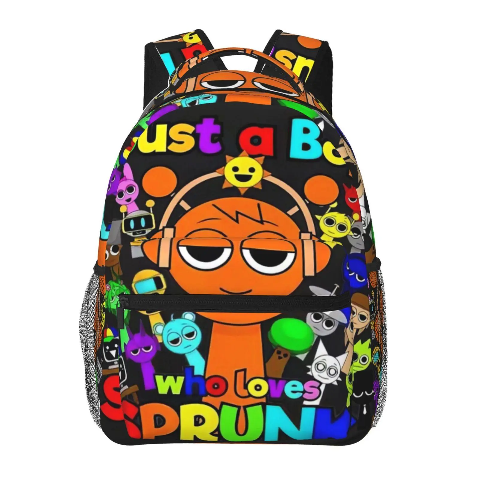 Sprunki backpacks for school—large capacity, exquisite print; Sprunki laptop daypack for campus and daily commutes; durable casual Sprunki bookbag; gift for teens and students