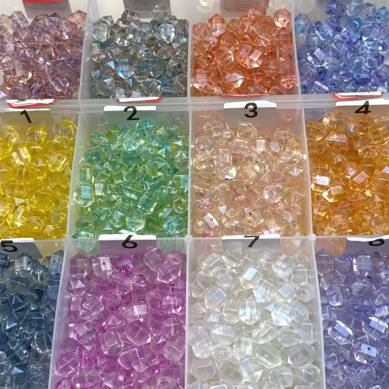Crystal‑Shaped Side‑Drilled Glass Beads for DIY Jewelry