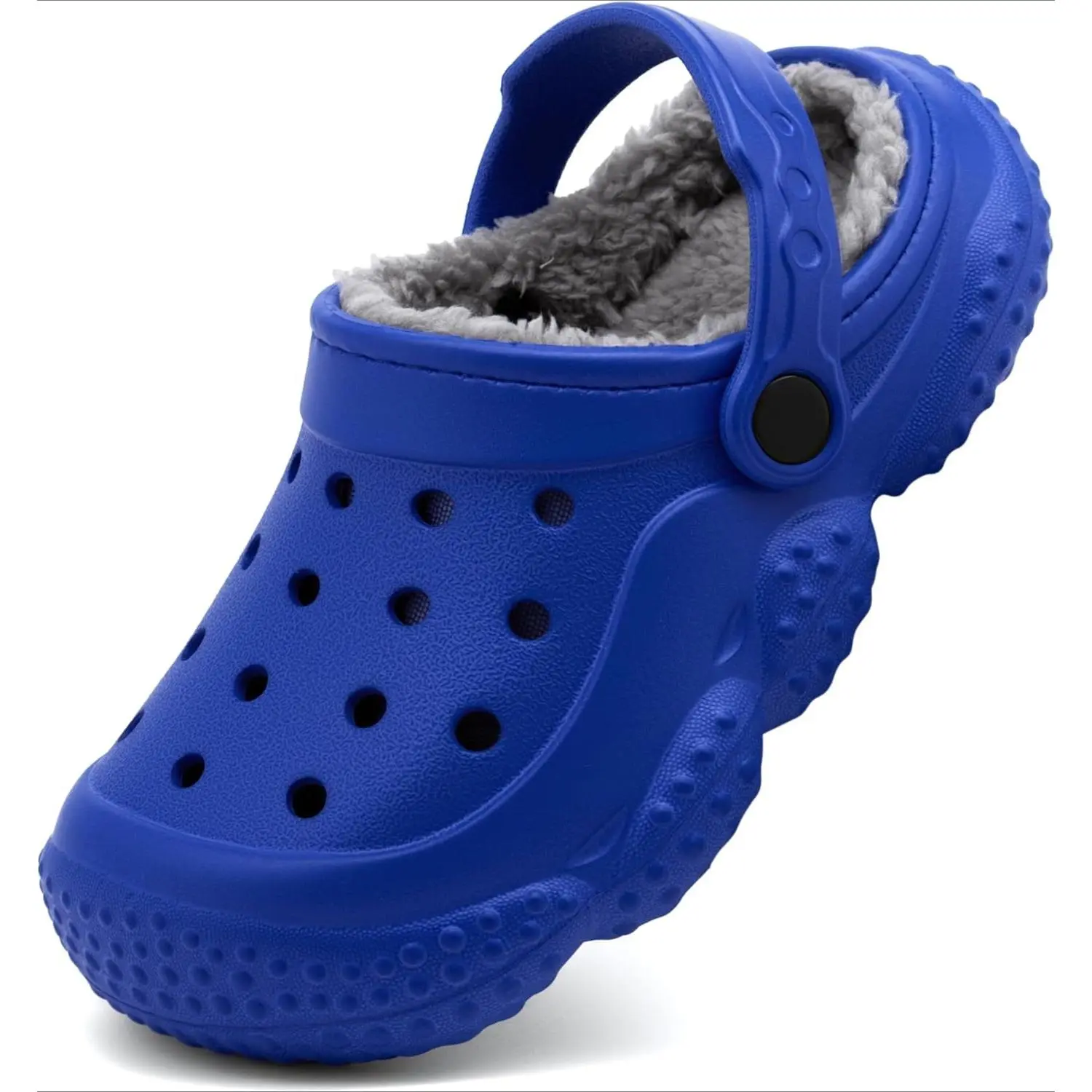 XP-SOK06  Kids Girls Boys Fur Lined Clogs Fuzzy Slippers Toddler Winter Warm Garden House Shoes Indoor Outdoor