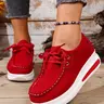 Women's Fashion Lace-Up Thick Sole Sneakers, Thick Soled Trainers, Breathable Comfortable Casual Running Shoes, Trendy Versatile Large Head Design