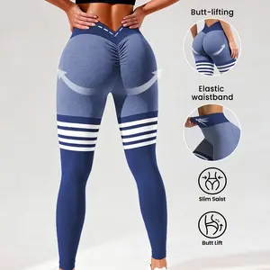 Betto Women's High-Waist V-Back Butt-Lifting Leggings, Seamless Stretchy Fabric, Tummy Control, Perfect for Yoga, Fitness & Daily Wear, Spring & Summer