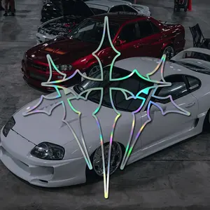 High-Quality Waterproof Three-Cross Stickers for Your Car Faith Expression in a Beautiful Design Automotive Decal
