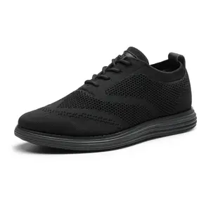 BRUNO MARC KnitFlex Breeze+ Men's Closed Mesh Sneakers - Lightweight, Breathable Footwear, Casual Trainers, Office Shoes, Athletic Walking Shoes