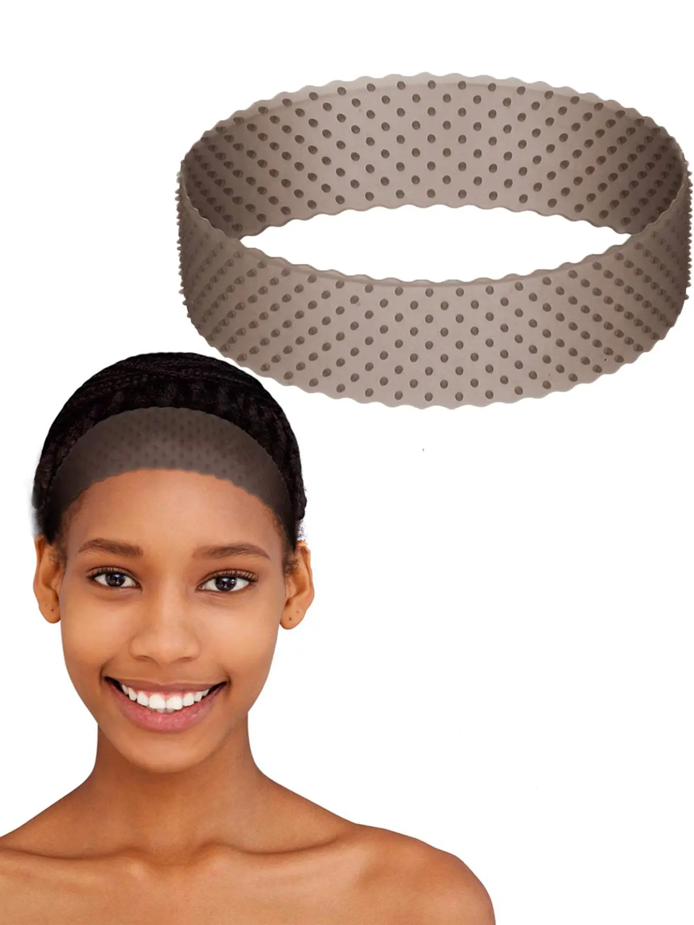 Adjustable Silicone Wig Band, Non-slip Wig Grip Band for Daily Use, Adjustable Comfort Elastic Headband Wig Band  for Women Men, Zigzag Headband, Headbands for Wigs, Headbands Women
