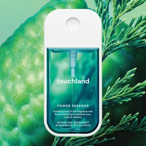 Touchland Sparkling Bergamot Power Essence Body & Hair Fragrance Mist, Skincare-Infused Fragrance, Layerable Scents