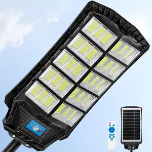 10000W Solar Street Light, Large Solar Street Lights Outdoor , Heavy Duty Solar Parking Lot Lights , Pole or Wall Mount, Motion Sensing & Remote for Outside Commercial