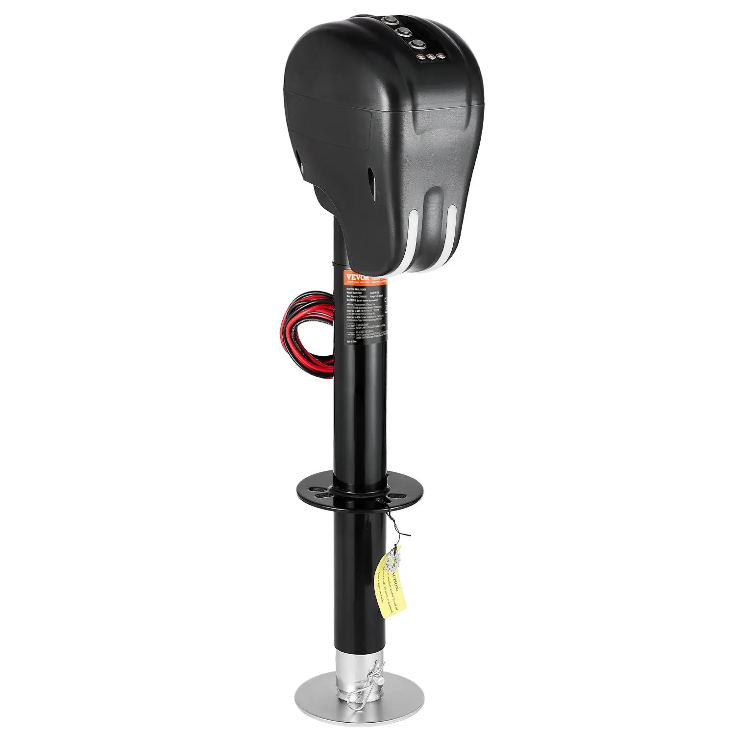 【Summerfinds】VEVOR Electric Trailer Jack, 3500 lbs, Heavy Duty RV Electric Power Tongue Jack with 2 Way Connector, Memory Function, Crank Handle & Weatherproof Jack Cover, 9.5"-26.3" Lift, for Trailers & Campers