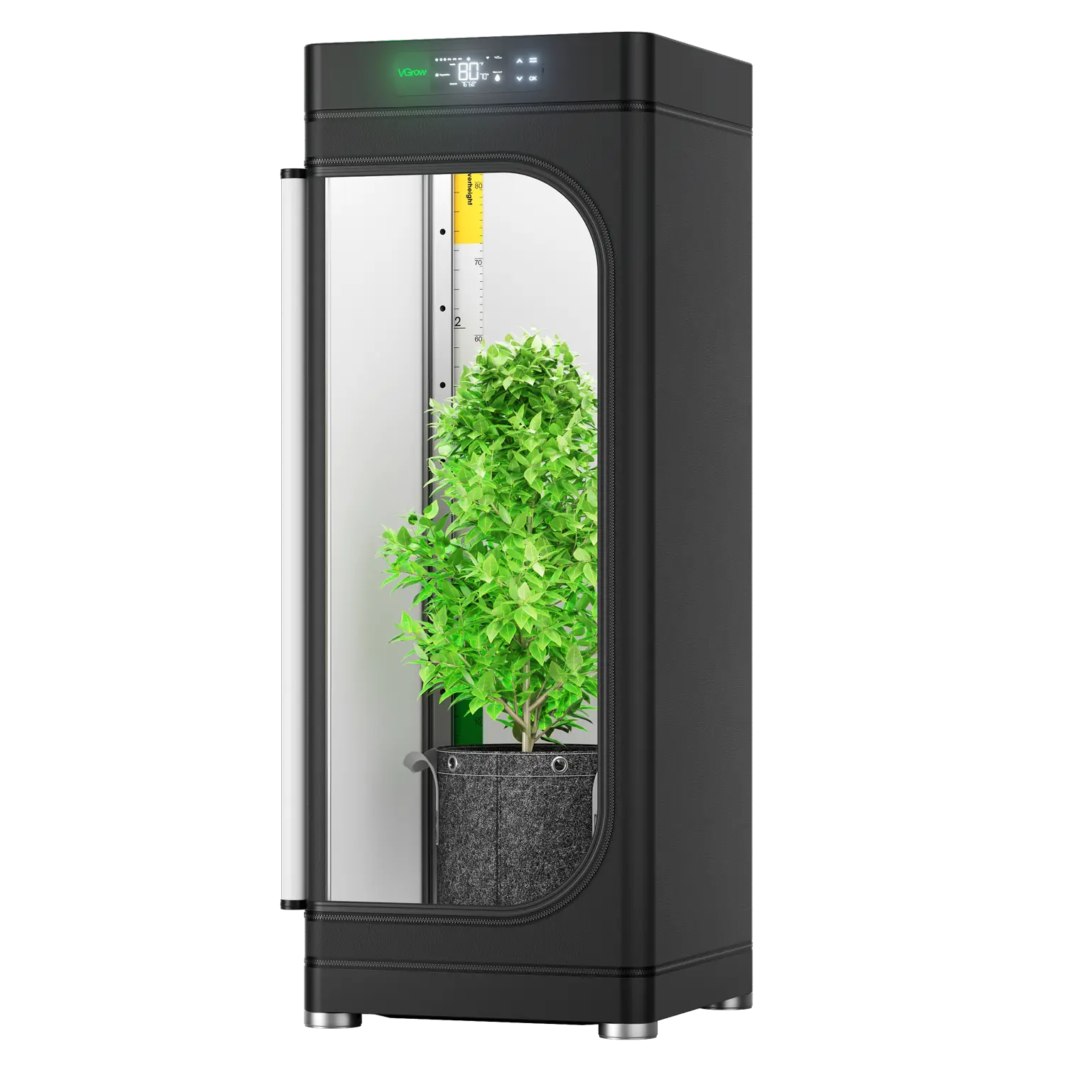 VGrow All-in-One Smart Grow Box, Professional System with Samsung LM301H EVO Grow Light, Advanced Circulation & Ventilation System, Irrigation, Nutrient, Magnetic Window for Indoor Hydroponics