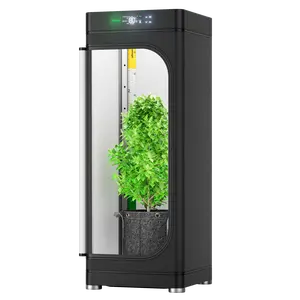 VGrow All-in-One Smart Grow Box, Professional System with Samsung LM301H EVO Grow Light, Advanced Circulation & Ventilation System, Irrigation, Nutrient, Magnetic Window for Indoor Hydroponics