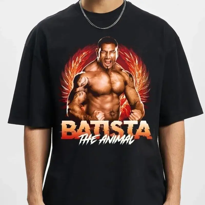 Batista The Animal Fist Pose Black T-shirt