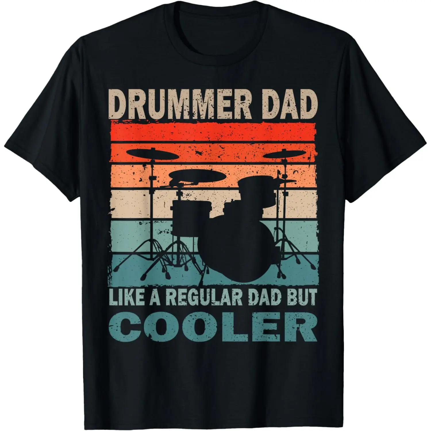 Retro vintage drummer Dad Music Lover & Fan Father's Day T-Shirt,Unisex,Made in USA