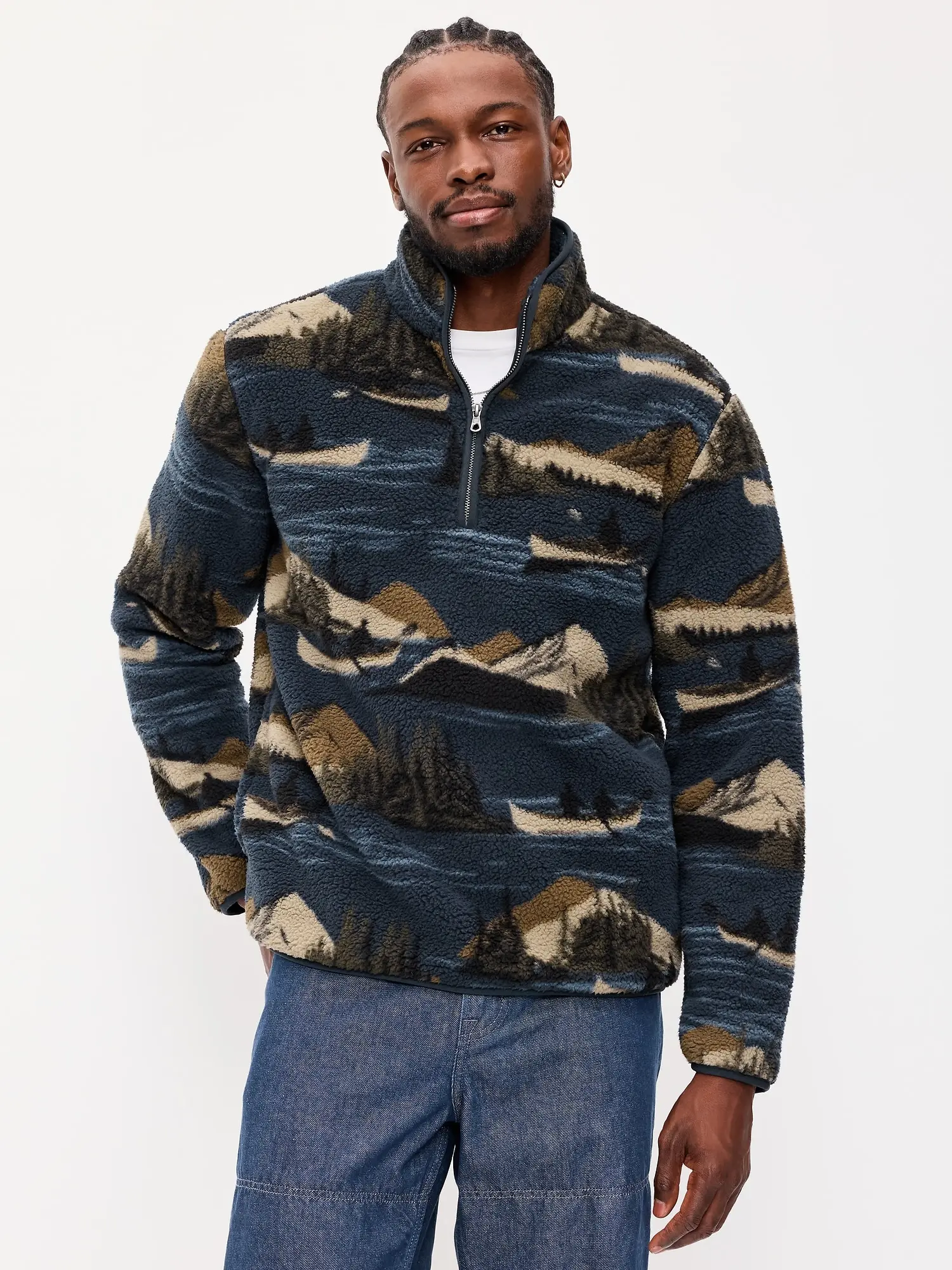 Old Navy Men's Sherpa Quarter Zip Old Navy Men's Sherpa Quarter Zip