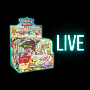 Prismatic Evolutions Mini Tin Display (8 Mini Tins) - LIVE Rip & Ship
