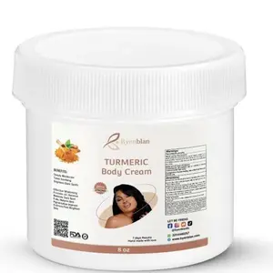 Bynblan Turmeric Body Cream  Skin Care with Palm Mango Butter Eggs Coconut Powder 8 oz