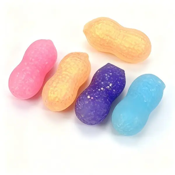 Peanut-Shaped Cute Squishy Fidget Toy - Stress Relief Novelty Toy with Mystery Vibe for Kids