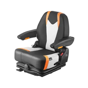 VEVOR Universal Forklift Seat, Tractor Suspension Seat with Adjustable Back, Armrest & Safety Belt, Secure Fold Down Tractor Seat with Micro Switch, Lawnmower Seat for Skid Loader Bulldozer