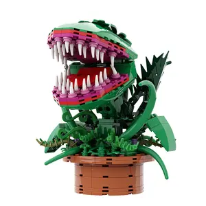 Little Shop of Horrors Audrey II Piranha Plant Building Blocks Set Kid Toys, Compatible For Lego Carnivorous Plant Flower with Openable Mouth, Building Blocks Collector's Movie Series for Fans Halloween Christmas Ornament Gift For Kid for Adults (344 PCS)