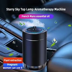 Car interior aromatherapy machine - Home Aromatherapy Oil Diffuser-fragrance aroma diffuser - air freshening and purification - breathing atmosphere light effect - starry sky light effect - with multiple modes to switch Adjustable Car