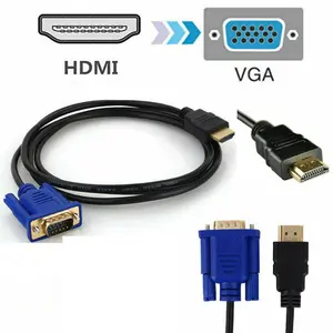 6FT HDMI Cable To VGA Adapter Digital 1080P HD With Audio Converter Adapter HDMI VGA Connector Cable
