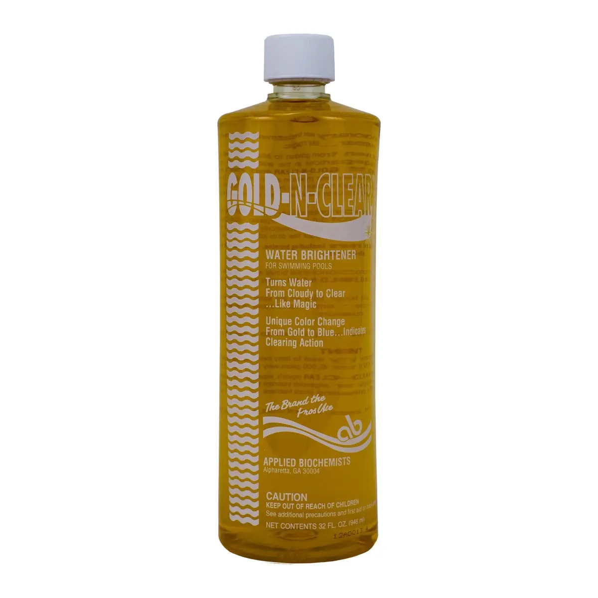 212 MAIN Advantis Technologies 1 qt. Applied Biochemist Gold-N-Clear Aquatic Clarifier - Aquatic Fitness Equipment Water Cleaner that Clarifies Water, Aquatic Cleaner
