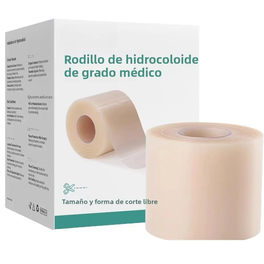 Waterproof Hydrocolloid Dressing Roll Cuttable for Wound Healing Heel & Foot Blister Patches Hydrocolloid Adhesive Bandage Roll