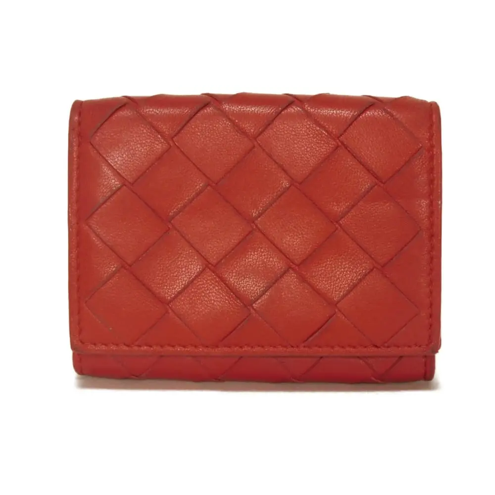 Pre-owned BOTTEGA VENETA Calfskin Small Leather Goods Tiny Wallet Trifold Wallet
