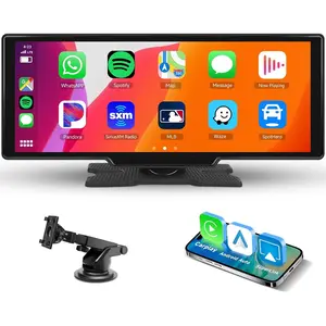 Carplay Screen for Car with Wireless Carplay Android Auto and Super Link, HD 1080P 10.26 Inch Portable Car Stereo with Bluetooth, Voice Control, OTA Upgrade, Portable Radio Support FM/TF/AUX